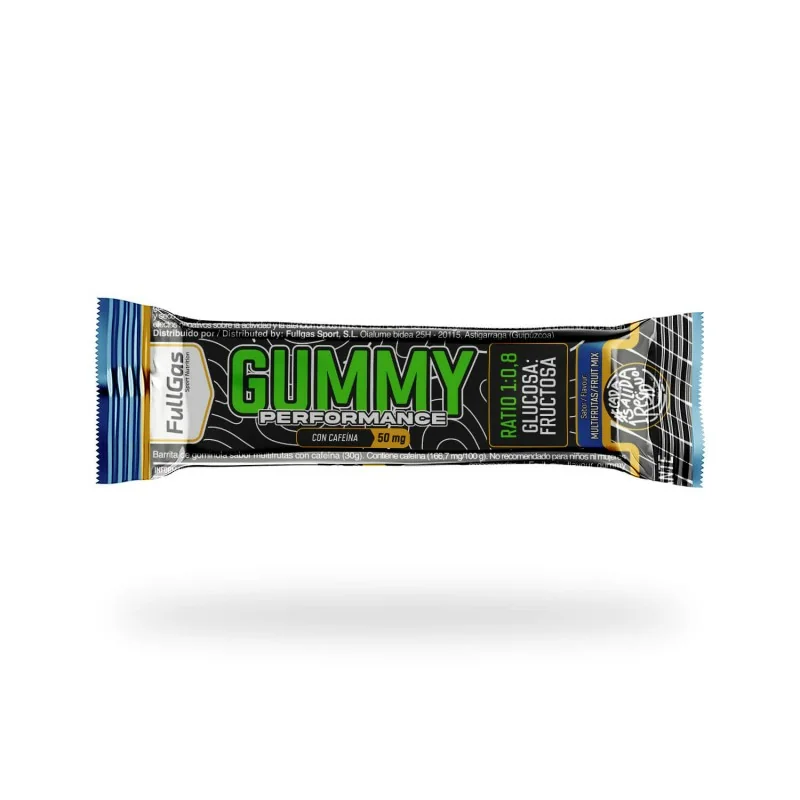 Gommes Performance - Ratio 1:0,8 - Multifruits - 50 mg de caféine