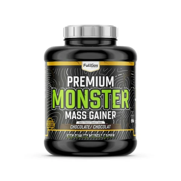 Premium Monster Mass Gainer (Ganador de Peso) - Chocolate smoothie - 3kg