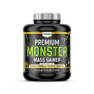 Premium Monster Mass Gainer (Ganador de Peso) - Vainilla smoothie - 3kg