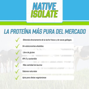 Native Isolate (Whey Nativa) - Sin Edulcorante - Natural - 1,8kg