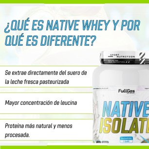 Native Isolate (Whey Nativa) - Sin Edulcorante - Natural - 1,8kg