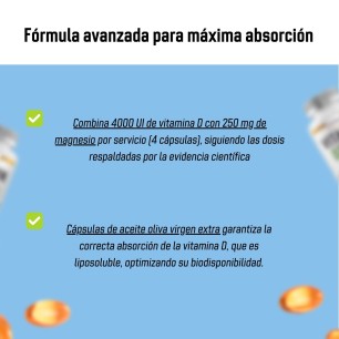 Vitamina D3 (Quali®-D) + Magnesio (Simag®) - 120 perlas