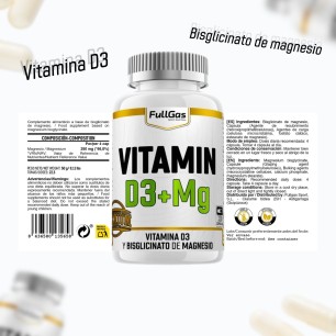 Vitamina D3 + Magnesio Bisglicinato - 120 cápsulas
