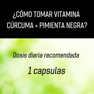 Cúrcuma + Pimienta Negra (BioPerine®) - 60 cápsulas