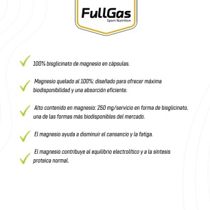 Magnesio Bisglicinato - cuenta con una mejor absorción respecto a otros suplementos que contienen el mineral