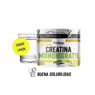 Creatina Monohidrato 200 Mesh en polvo - Limón - 250g
